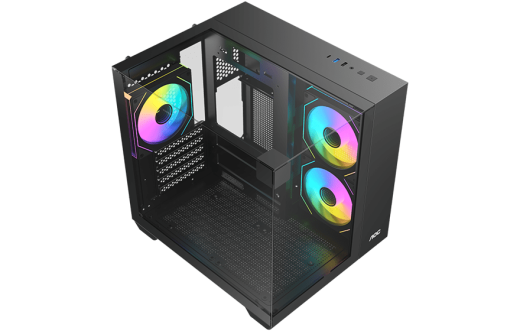 Корпус AOC CG389B 3F M-ATX/ITX 1xUSB2.0 1xUSB3.0 1xType-C 1xAudio/Mic Черный AOC-CG389-BF3V1R0T3-G