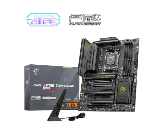 Материнская плата MSI MAG X870E TOMAHAWK WIFI AM5 4xDDR5 4xSATA3 RAID 4xM.2 HDMI 3xType-C ATX