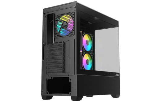 Корпус AOC CG393B 3F ATX/M-ATX/ITX 2xUSB(2.0/3.0) 1xType-C 1xAudio/Mic Черный AOC-CG393-BF3V1R0UD-G