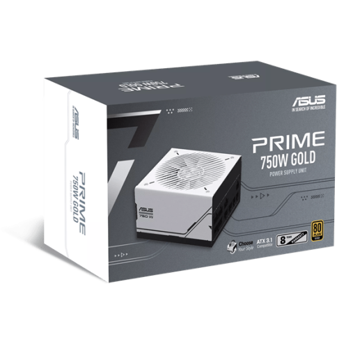 Блок питания ASUS  750W, Prime 750W Gold, Full Modular, ATX, 80+ GOLD, КПД 92%, Fan 135mm, AP-750G