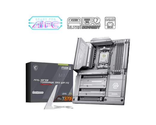Материнская плата MSI MAG X870E TOMAHAWK MAX WIFI PZ AM5 4xDDR5 4xSATA3 RAID 4xM.2 HDMI 3xType-C ATX