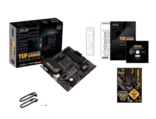 Материнская плата ASUS TUF GAMING A520M-PLUS II AM4 4xDDR4 4xSATA3 RAID M.2 DSub DVI HDMI mATX