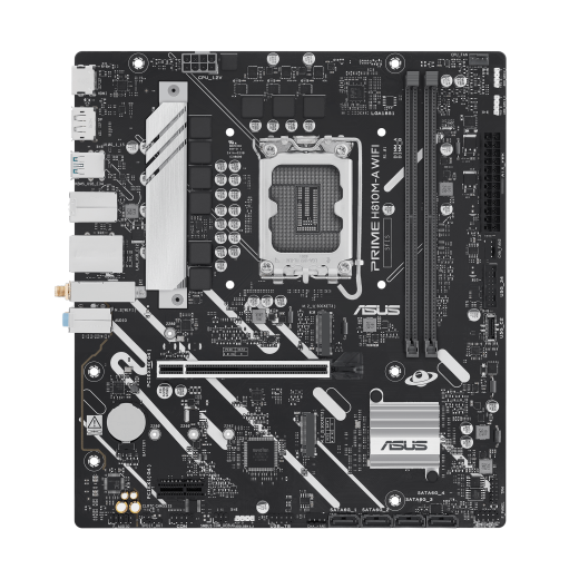 Материнская плата ASUS PRIME H810M-A WIFI, LGA1851 H810 2xDDR5 4xSATA 2xM.2 HDMI DP USB-C mATX