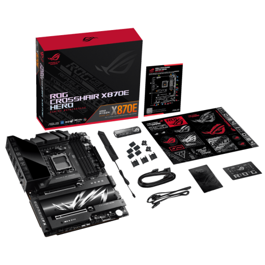 Материнская плата ASUS ROG CROSSHAIR X870E HERO AM5 4xDDR5 4xSATA Raid 4xM.2 10xUSB ATX
