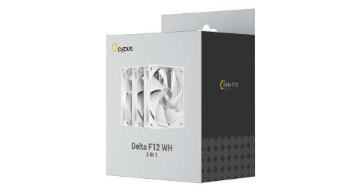 Вентилятор для корпуса Ocypus Delta F12 WH 3-IN-1 3x(120x120x25mm) 500-2000RPM 73CFM Белый