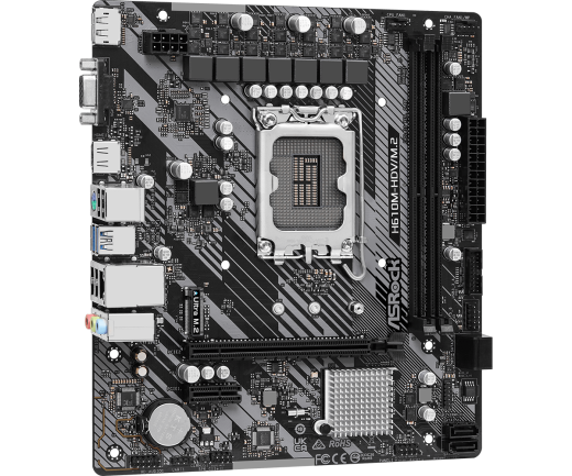 Материнская плата ASRock H610M-HDV/M.2 R2.0 LGA1700 2xDDR4 4xSATA M.2 D-Sub HDMI DP mATX