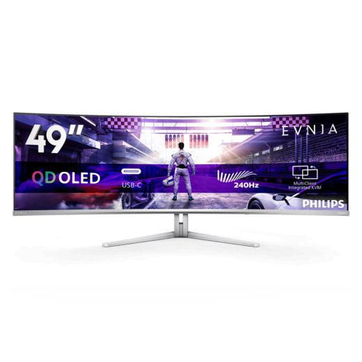 Монитор 49" PHILIPS 49M2C8900/00/01 QD OLED 5120x1440 240Hz R1800 0,03мс 1.5млн:1 1xDP 2xHDMI 1xUSB