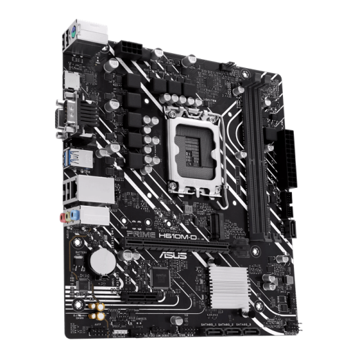 Материнская плата ASUS PRIME  H610M-D, LGA1700 2xDDR5 4xSATA3 M.2 1xVGA 1xHDMI 1xCOM mATX
