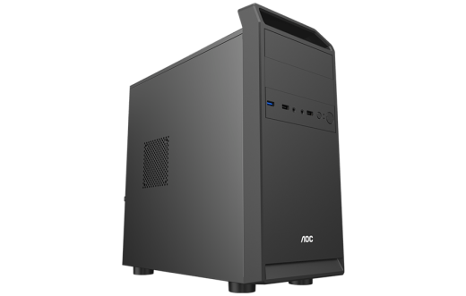 Корпус AOC CB104B M-ATX/ITX 2xUSB2.0 1xUSB3.0 1xAudio 1xMic Kensington Черный AOC-CB104-BEV1B-G