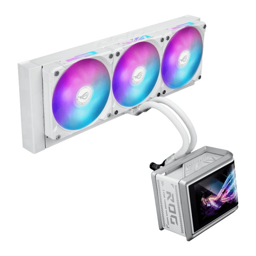 Водяное охлаждение CPU Asus ROG RYUO IV SLC 360 ARGB WHT, 3x120mm, AMOLED-display, Black