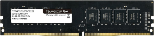Оперативная память 32GB 3200MHz DDR4 Team Group ELITE PC4-25600 CL22 TED432G3200C2201
