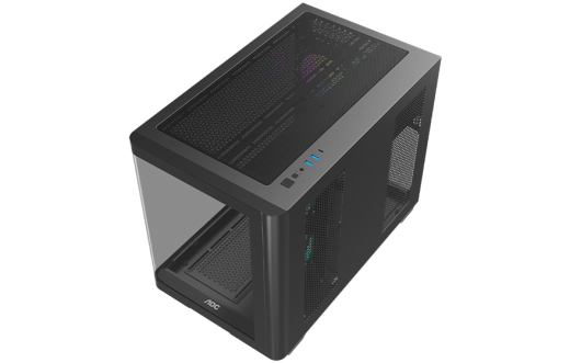 Корпус AOC CG355B 3F M-ATX/ITX 2xUSB3.0 1xType-C 1xAudio/Mic Черный AOC-CG355-BF3V1R0W2-G