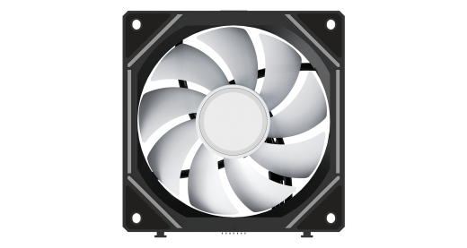 Вентилятор для корпуса Ocypus Gamma F12 UNI BK ARGB REVERSE BLADE 3-IN-1 800-1800RPM Черный