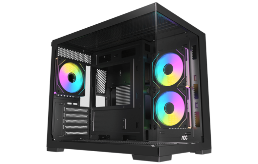 Корпус AOC CG392B 3F M-ATX/ITX 1xUSB2.0 1xUSB3.0 1xType-C 1xAudio/Mic Черный AOC-CG392-BF3V2R0T2-G