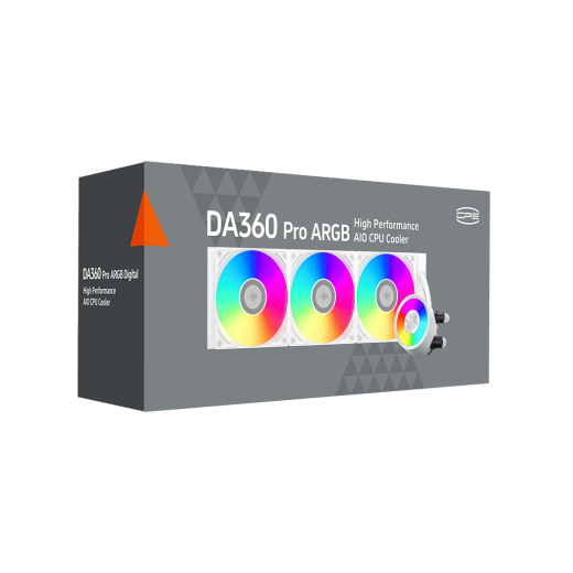 Водяное охлаждение для CPU PCCooler DA360 Pro ARGB  WH TDP 300W 1200/1700/1851/20XX/AM5/AM4 Белый