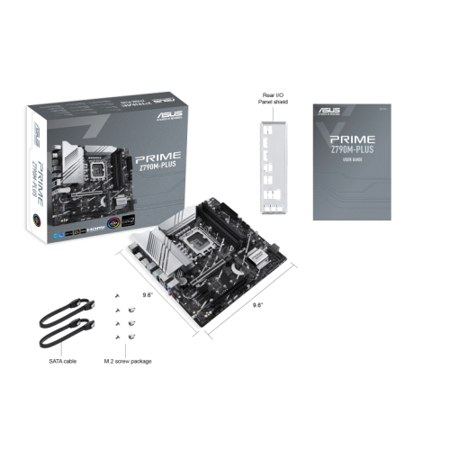 Материнская плата ASUS PRIME Z790M-PLUS, LGA1700 4xDDR5 4xSATA3 3xM.2 HDMI DP mATX
