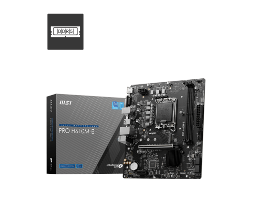 Материнская плата MSI PRO H610M-E LGA1700 H610 2xDDR5 4xSATA3 M.2 VGA HDMI mATX