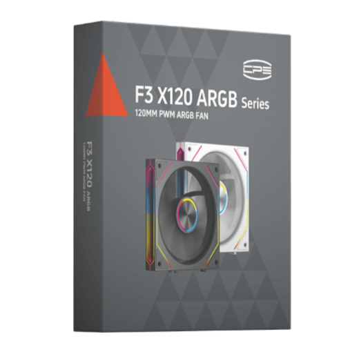 Вентилятор для корпуса PCCooler F3 X120 ARGB BK 1x(120x120x25mm) 800-1800 RPM 54CFM Black