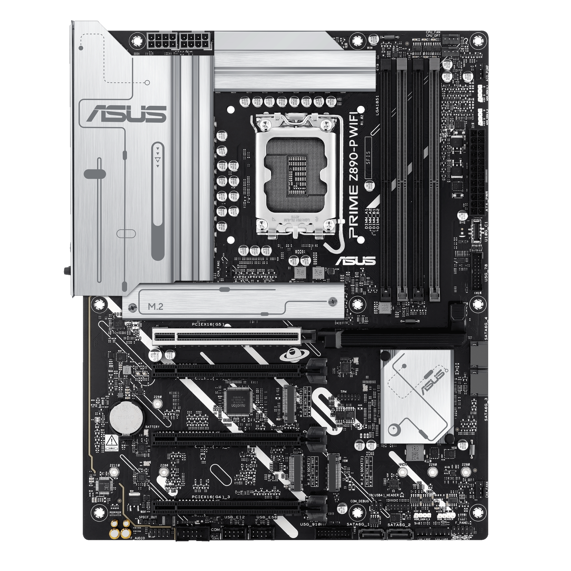 Материнская плата ASUS PRIME Z890-P WIFI, LGA1851 Z890 4xDDR5 4xSATA3 4xM.2 HDMI DP USB-C ATX