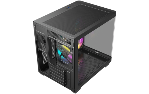 Корпус AOC CG350B 3F M-ATX/ITX 1xUSB2.0 1xUSB3.0 1xType-C 1xAudio/Mic Черный AOC-CG350-BF3V1R0W2-G
