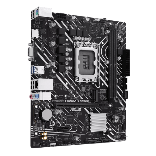 Материнская плата ASUS PRIME  H610M-K ARGB, LGA1700 2xDDR5 4xSATA3 M.2 VGA HDMI mATX