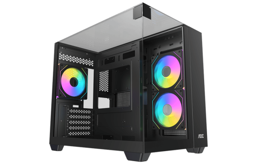 Корпус AOC CG399MB 3F M-ATX/ITX 2xUSB3.0 1xType-C 1xAudio/Mic Черный AOC-CG399M-BF3V1R0T3-G