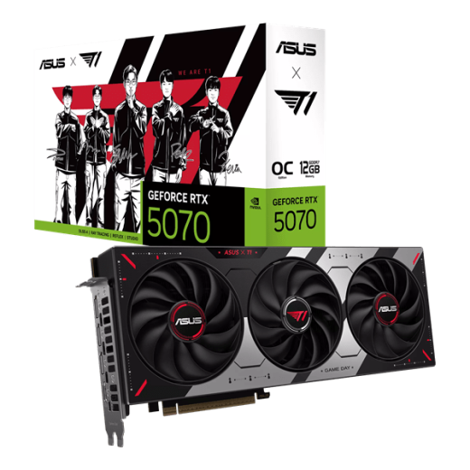 Видеокарта ASUS GeForce RTX 5070 12Gb T1 GAMING OC Edition GDDR7 192bit 3xDP T1-RTX5070-O12G-GAMING