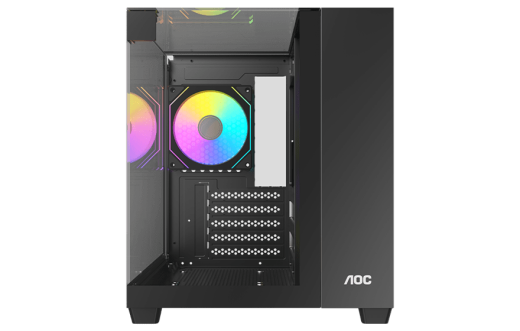 Корпус AOC CG389B 3F M-ATX/ITX 1xUSB2.0 1xUSB3.0 1xType-C 1xAudio/Mic Черный AOC-CG389-BF3V1R0T3-G