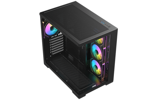 Корпус AOC CG395B 4F ATX/M-ATX/ITX 2xUSB3.0 1xType-C 1xAudio/Mic Черный AOC-CG395-BF4V2R0T2-G