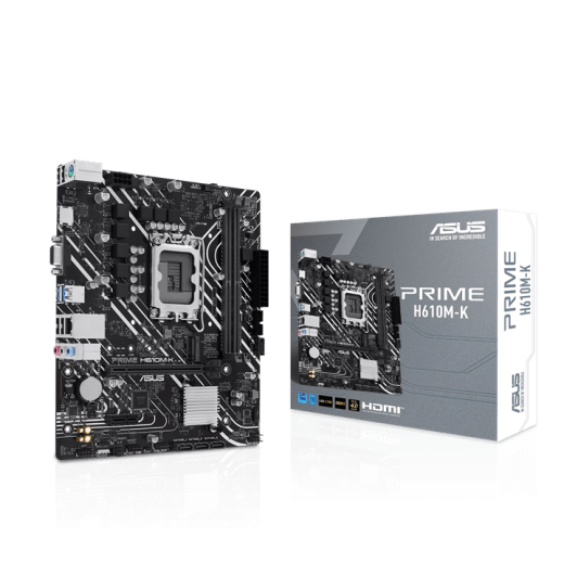 Материнская плата ASUS PRIME  H610M-K, LGA1700 2xDDR5 4xSATA3 M.2 1xVGA 1xHDMI mATX