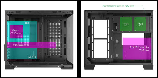 Корпус AOC CG392B 3F M-ATX/ITX 1xUSB2.0 1xUSB3.0 1xType-C 1xAudio/Mic Черный AOC-CG392-BF3V2R0T2-G