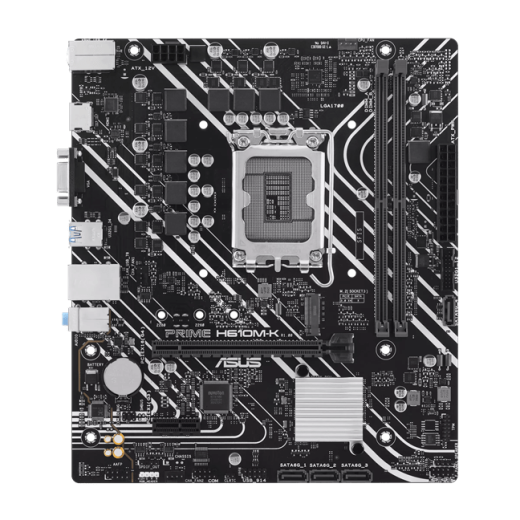 Материнская плата ASUS PRIME  H610M-K, LGA1700 2xDDR5 4xSATA3 M.2 1xVGA 1xHDMI mATX