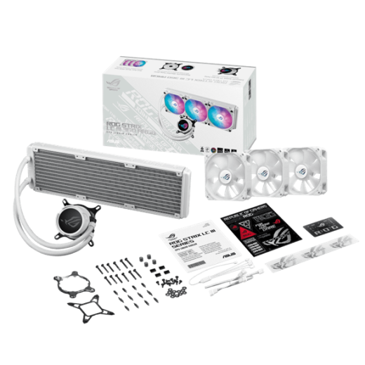 Водяное охлаждение CPU Asus ROG STRIX LC III 360 ARGB 120mm Liquid CPU Cooler, 3 x12cm, ARGB, White