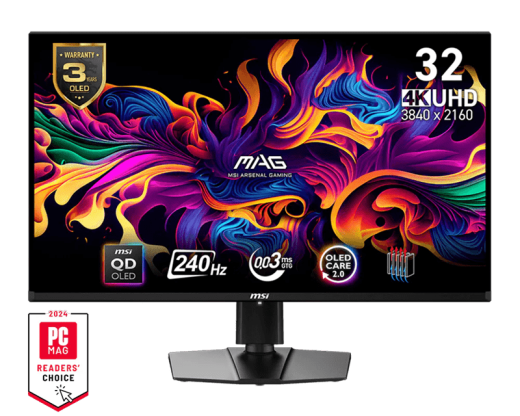 Монитор 31.5" MSI MAG 321UPX QD-OLED 3840x2160 240Hz 0.03ms 250cd/m2 1.5M:1 2xHDMI 1xDP 1xType-C HAS