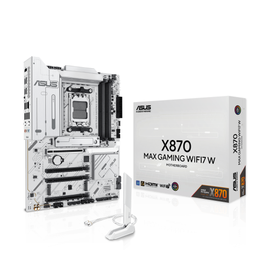 Материнская плата ASUS X870 MAX GAMING WIFI7 W AM5 4xDDR5 4xSATA3 RAID 3xM.2 HDMI 2xUSB-C ATX