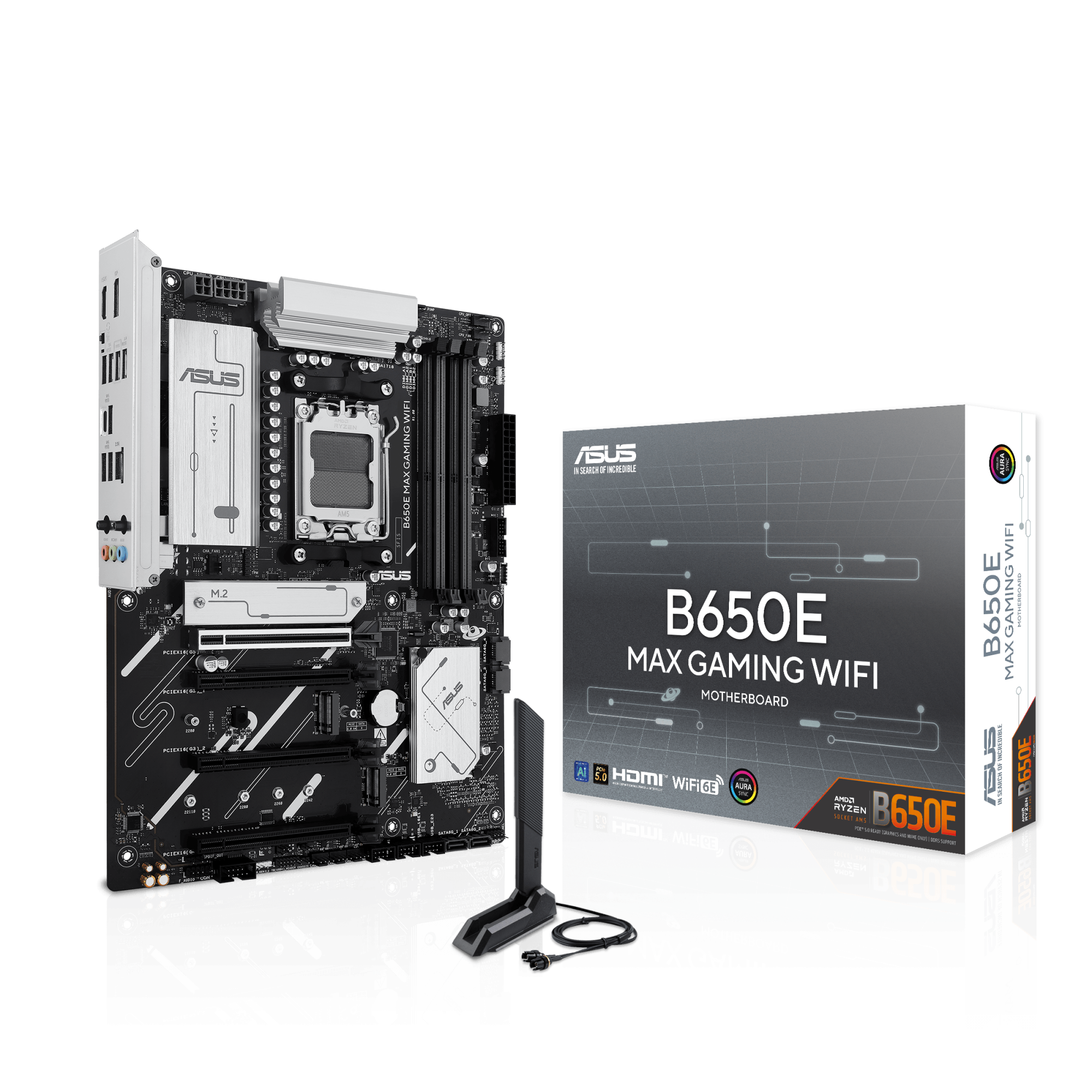 Материнская плата ASUS B650E MAX GAMING WIFI AM5 4xDDR5 4xSATA3 RAID 3xM.2 DP HDMI USB-C ATX