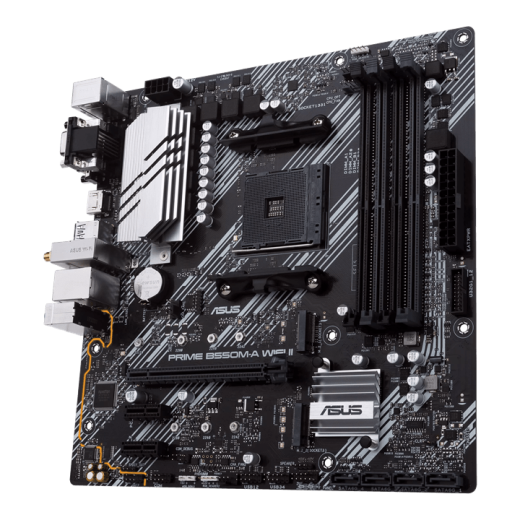 Материнская плата ASUS PRIME B550M-A WIFI II AM4 4xDDR4 4xSATA3 RAID 2xM.2 VGA HDMI DVI mATX