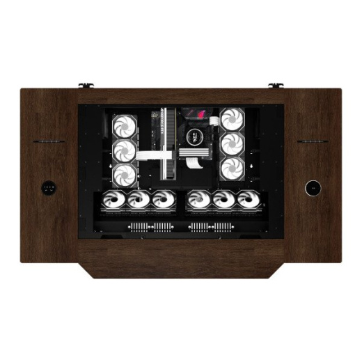 Корпус-стол Lian Li DK07X-WD, 2xE-ATX 2xUSB3.0 2xType-C 1xAudio/Mic Фильтры G99.DK07X-WD.10EU Орех