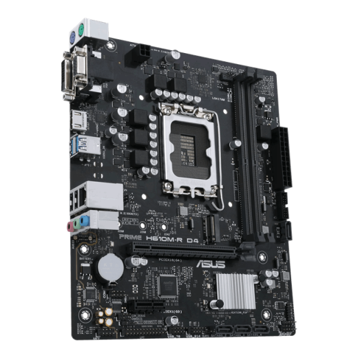 Материнская плата ASUS PRIME  H610M-R D4-SI, LGA1700 2xDDR4 4xSATA3 M.2 1xD-Sub 1xDVI 1xHDMI mATX