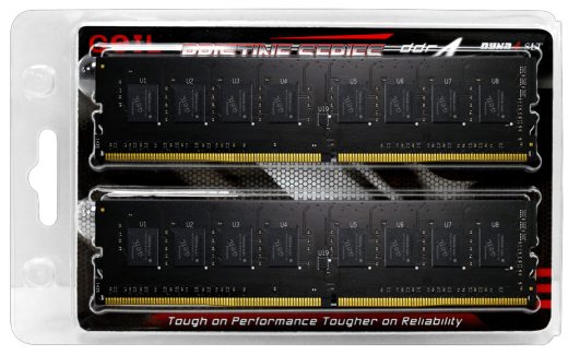 Оперативная память 16GB Kit (2x8GB) GEIL DDR4 2666Mhz UDIMM PC4-21330 PRISTINE GP416GB2666C19DC