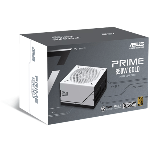 Блок питания ASUS  850W, Prime 850W Gold, Full Modular, ATX, 80+ GOLD, КПД 92%, Fan 135mm, AP-850G