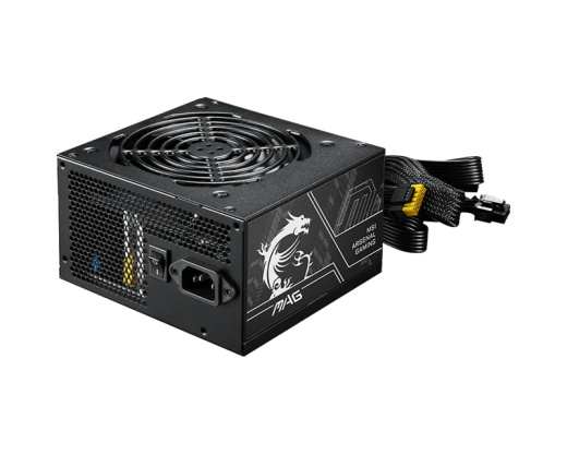 Блок питания MSI  750W, MAG A750BN PCIE5 II, Non Modular, ATX, 80+ BRONZE, >85%, Fan 120mm, Черный