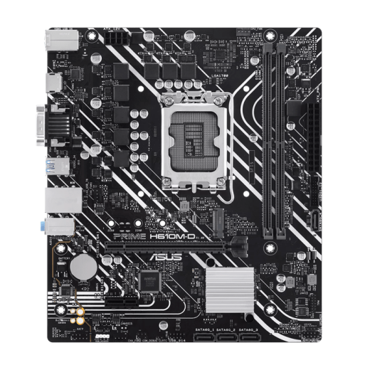 Материнская плата ASUS PRIME  H610M-D, LGA1700 2xDDR5 4xSATA3 M.2 1xVGA 1xHDMI 1xCOM mATX