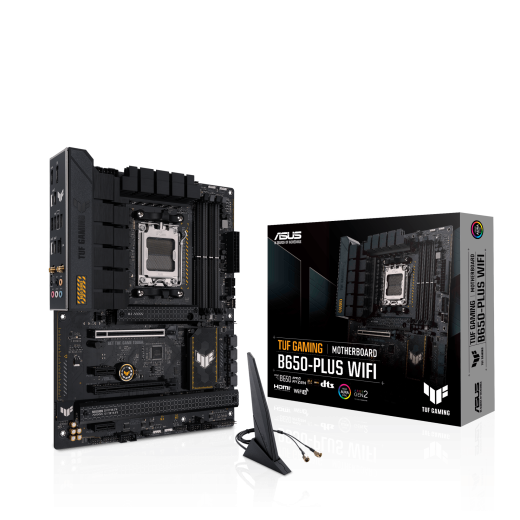 Материнская плата ASUS TUF GAMING B650-PLUS WIFI AM5 4xDDR5 4xSATA3 RAID 3xM.2 DP HDMI ATX