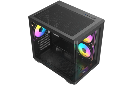 Корпус AOC CG350B 3F M-ATX/ITX 1xUSB2.0 1xUSB3.0 1xType-C 1xAudio/Mic Черный AOC-CG350-BF3V1R0W2-G