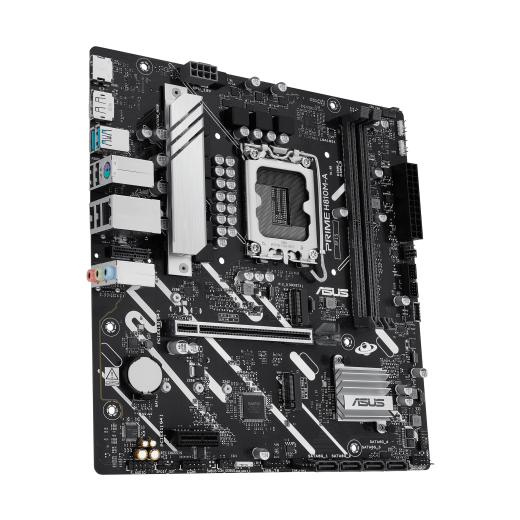 Материнская плата ASUS PRIME H810M-A-CSM, LGA1851 H810 2xDDR5 4xSATA 2xM.2 HDMI DP USB-C mATX