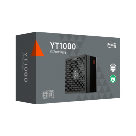 Блок питания PCCooler 1000W, YT1000, Full Modular, PLATINUM, 93.5%, Fan 135mm, Черный, P5-YT1000-P1F
