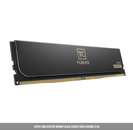 Оперативная память 32GB Kit (2x16GB) 6400MHz DDR5 TeamGroup EXPERT CL40 Black CTCED532G6400HC40BDC01