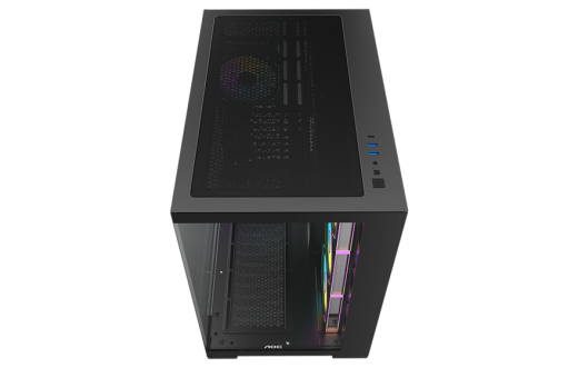 Корпус AOC CG395B 4F ATX/M-ATX/ITX 2xUSB3.0 1xType-C 1xAudio/Mic Черный AOC-CG395-BF4V2R0T2-G