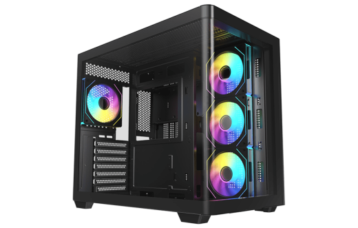 Корпус AOC CG455B 4F ATX/M-ATX/ITX 2xUSB3.0 1xType-C 1xAudio/Mic Черный AOC-CG455-BF4V1R0W2-G